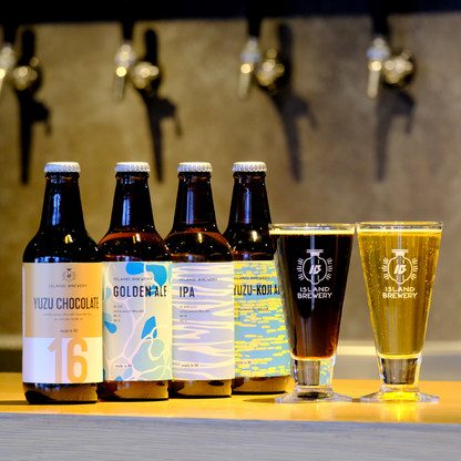 【今なら10%OFF】YUZU CHOCOLATE+定番3種飲み比べ+ミニグラス2個セット（YUZU CHOCOLATE / GOLDEN ALE / IPA / YUZU-KOJI ALE）