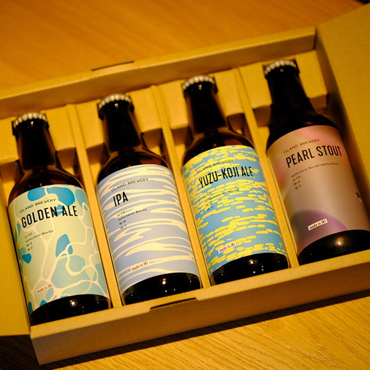 【父の日ギフトに】【ビール4本ギフトセット】ビール3種類+選べるビール1種類（GOLDEN ALE / YUZU-KOJI ALE / PEARL STOUT）